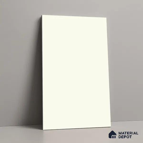 LM 19442 White Solid Color Matte Finish 8 ft x 4 ft Decorative Laminate - 1 mm | Suitable for Living Room, Kitchen, Office