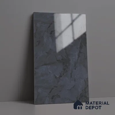 LM 19448 B Regal Black Marble High Gloss Finish 8 ft x 4 ft Decorative Laminate - 1 mm | Suitable for TV Unit, Wardrobe, Kitchen Cabinets