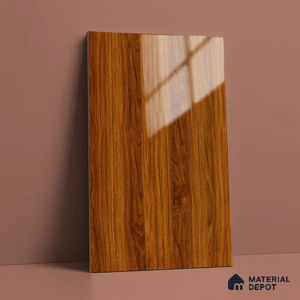Wooden Look LM 19493 H Wyoming Maple Wood High Gloss Finish 8 ft x 4 ft Decorative Laminate - 1 mm | Suitable for TV Unit, Wardrobe, Kitchen Cabinets