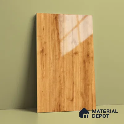 Wooden Look LM 19495 E Modern Oak Wood High Gloss Finish 8 ft x 4 ft Decorative Laminate - 1 mm | Suitable for TV Unit, Wardrobe, Kitchen Cabinets