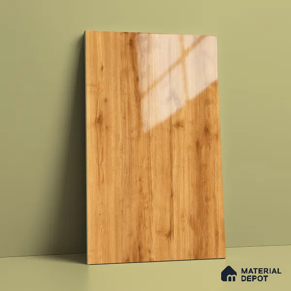 Wooden Look LM 19495 E Modern Oak Wood High Gloss Finish 8 ft x 4 ft Decorative Laminate - 1 mm | Suitable for TV Unit, Wardrobe, Kitchen Cabinets