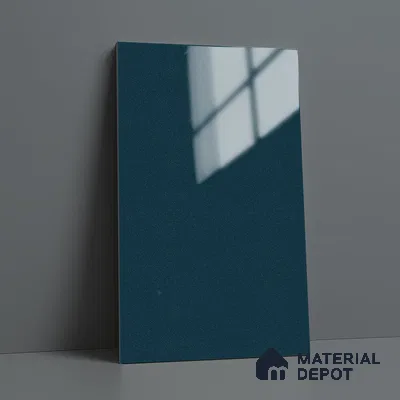 LM 19503 Folk Blue Sheen Shine High Gloss Finish 8 ft x 4 ft Decorative Laminate - 1 mm | Suitable for TV Unit, Wardrobe, Kitchen Cabinets