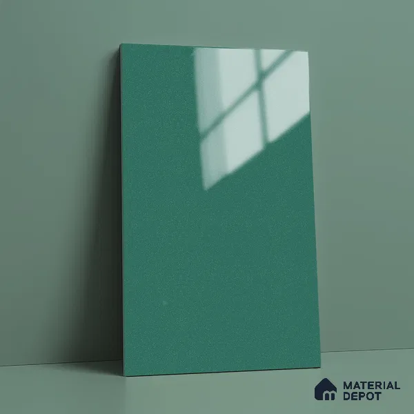 LM 19507 Glade Green Sheen Shine High Gloss Finish 8 ft x 4 ft Decorative Laminate - 1 mm | Suitable for TV Unit, Wardrobe, Kitchen Cabinets