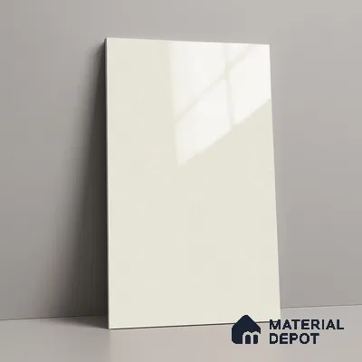 LM 19508 Pearl White Sheen Shine High Gloss Finish 8 ft x 4 ft Decorative Laminate - 1 mm | Suitable for TV Unit, Wardrobe, Kitchen Cabinets