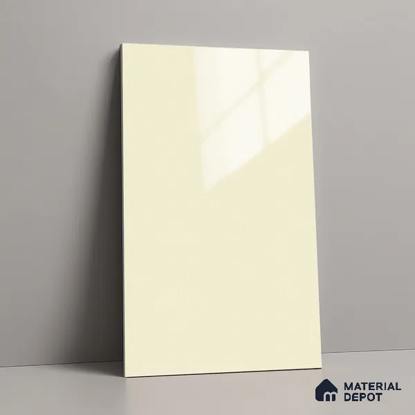 LM 19509 Ultra White Sheen Shine High Gloss Finish 8 ft x 4 ft Decorative Laminate - 1 mm | Suitable for TV Unit, Wardrobe, Kitchen Cabinets