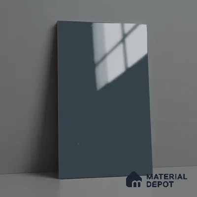 LM 21055 D Charcoal Grey Solid Color Glossy Finish 8 ft x 4 ft Decorative Laminate - 1 mm | Suitable for Living Room, Kitchen, Office