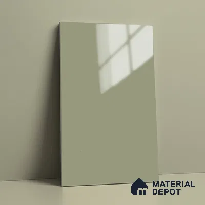 LM 21065 C Beige Solid Color Glossy Finish 8 ft x 4 ft Decorative Laminate - 1 mm | Suitable for Living Room, Kitchen, Office