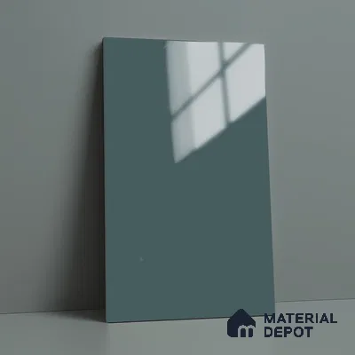 LM 21069 E Slate Grey Solid Color Glossy Finish 8 ft x 4 ft Decorative Laminate - 1 mm | Suitable for Living Room, Kitchen, Office