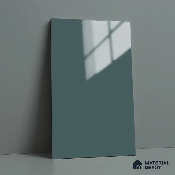 LM 21069 E Slate Grey Solid Color Glossy Finish 8 ft x 4 ft Decorative Laminate - 1 mm | Suitable for Living Room, Kitchen, Office