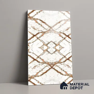 LM 21101 Carrara White Digital High Gloss Finish 8 ft x 4 ft Decorative Laminate - 1 mm | Suitable for TV Unit, Wardrobe, Kitchen Cabinets