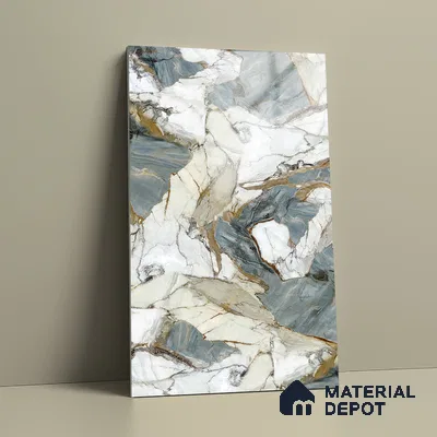 LM 21102 Celestial Veins Digital High Gloss Finish 8 ft x 4 ft Decorative Laminate - 1 mm | Suitable for TV Unit, Wardrobe, Kitchen Cabinets