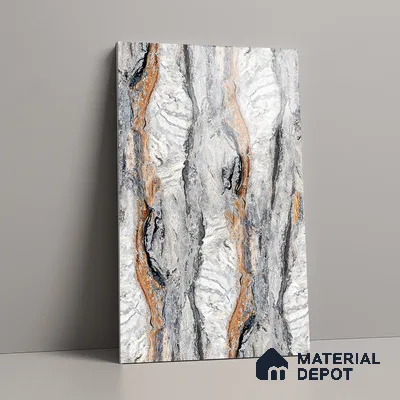 LM 21105 Volcanic Ridge Digital High Gloss Finish 8 ft x 4 ft Decorative Laminate - 1 mm | Suitable for TV Unit, Wardrobe, Kitchen Cabinets