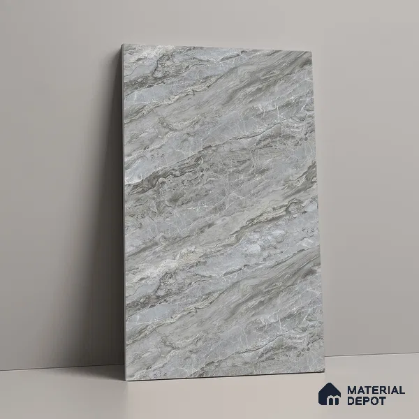 Stone Look LM 21107 B Glacier Mist Noble Diagon Texture Finish 8 ft x 4 ft Decorative Laminate - 1 mm | Suitable for TV Unit, Wardrobe, Kitchen Cabinets