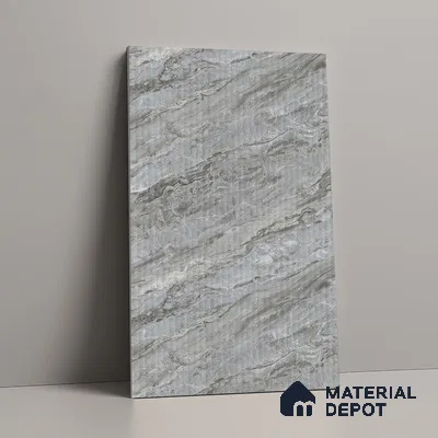 Marble Fluted LM 21107 D Glacier Mist 8 ft x 4 ft Matte Finish Decorative Laminate - 1 mm | Suitable for TV Unit,Wardrobe, Kitchen Cabinets