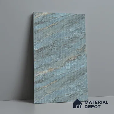 Marble Fluted LM 21108 D Ocean Marble 8 ft x 4 ft Matte Finish Decorative Laminate - 1 mm | Suitable for TV Unit,Wardrobe, Kitchen Cabinets