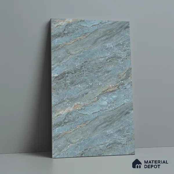 LM 21108 E Ocean Marble Lime Stone Texture Finish 8 ft x 4 ft Decorative Laminate - 1 mm | Suitable for TV Unit, Wardrobe, Kitchen Cabinets