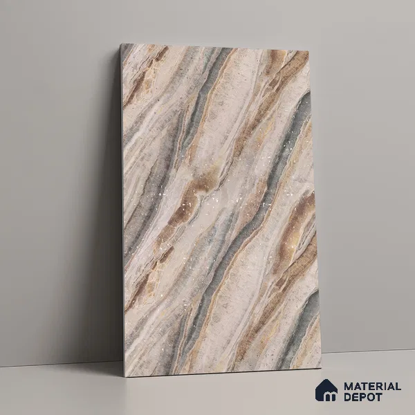 LM 21109 E Dunesone Drift Lime Stone Texture Finish 8 ft x 4 ft Decorative Laminate - 1 mm | Suitable for TV Unit, Wardrobe, Kitchen Cabinets