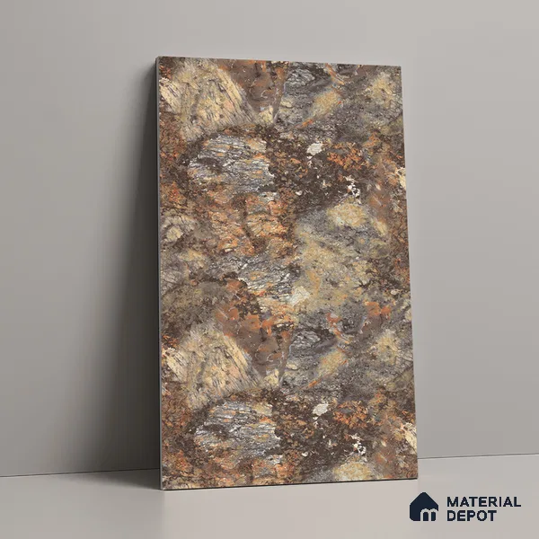 Marble Look LM 21112 Volcanic Burst Royal Marble Texture Finish 8 ft x 4 ft Decorative Laminate - 1 mm | Suitable for TV Unit, Wardrobe, Kitchen Cabinets