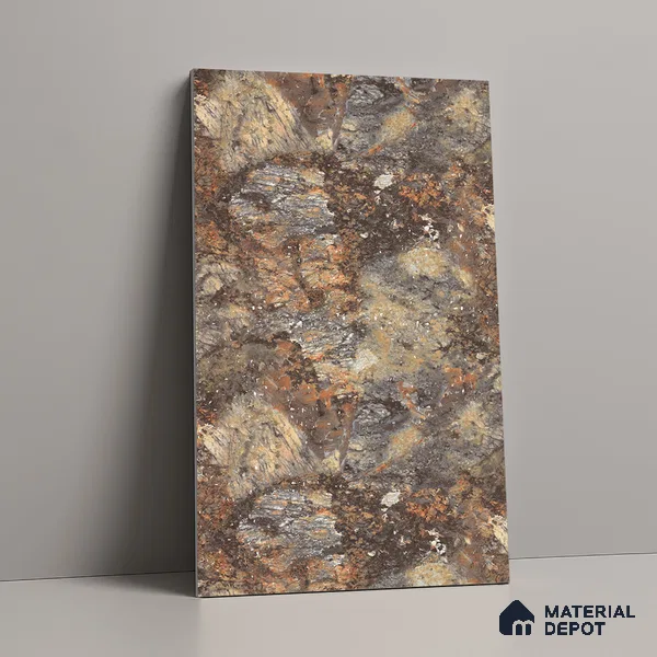 Stone Look LM 21112 D Volcanic Burst Lime Stone Texture Finish 8 ft x 4 ft Decorative Laminate - 1 mm | Suitable for TV Unit, Wardrobe, Kitchen Cabinets