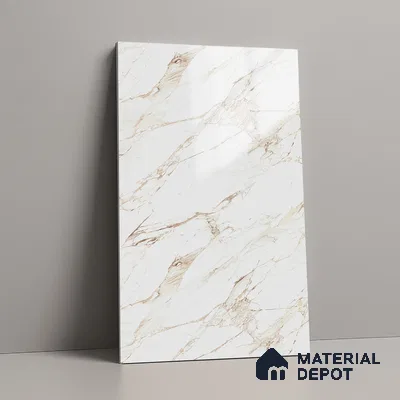 LM 21115 B Auresta White Wooden High Gloss Finish 8 ft x 4 ft Decorative Laminate - 1 mm | Suitable for TV Unit, Wardrobe, Kitchen Cabinets