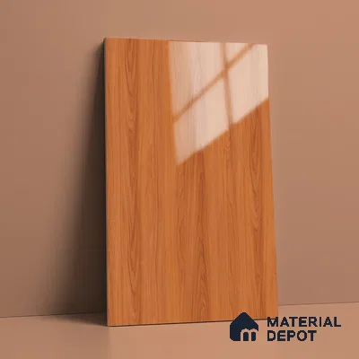 Wooden Look LM 21117 B Saffron Wood Wooden High Gloss Finish 8 ft x 4 ft Decorative Laminate - 1 mm | Suitable for TV Unit, Wardrobe, Kitchen Cabinets