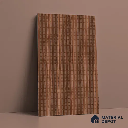 Patterened Look LM 21118 Castano Rich Cube Texture Finish 8 ft x 4 ft Decorative Laminate - 1 mm | Suitable for Bedroom, TV Unit, Wardrobe