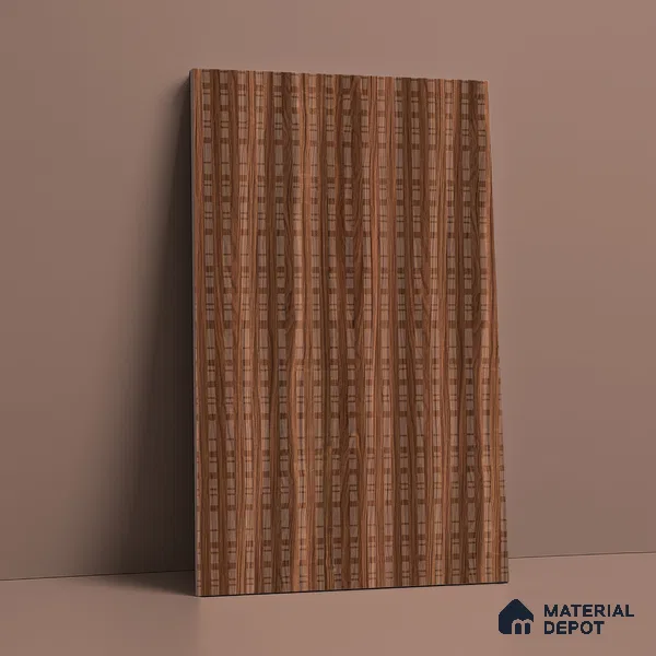 Patterened Look LM 21118 Castano Rich Cube Texture Finish 8 ft x 4 ft Decorative Laminate - 1 mm | Suitable for Bedroom, TV Unit, Wardrobe