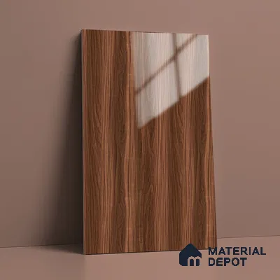 Wooden Look LM 21118 D Castano Rich Wooden High Gloss Finish 8 ft x 4 ft Decorative Laminate - 1 mm | Suitable for TV Unit, Wardrobe, Kitchen Cabinets