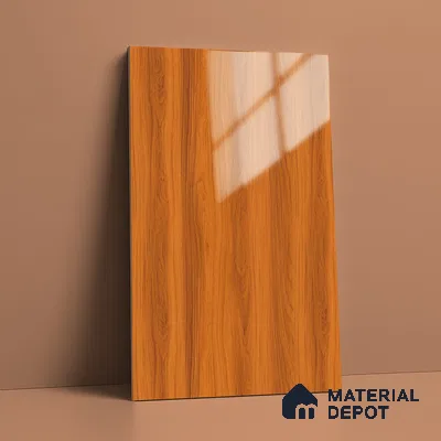 Wooden Look LM 21119 I Classic Timber Wooden High Gloss Finish 8 ft x 4 ft Decorative Laminate - 1 mm | Suitable for TV Unit, Wardrobe, Kitchen Cabinets