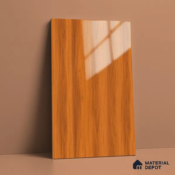 Wooden Look LM 21119 I Classic Timber Wooden High Gloss Finish 8 ft x 4 ft Decorative Laminate - 1 mm | Suitable for TV Unit, Wardrobe, Kitchen Cabinets