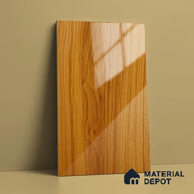 Wooden Look LM 21120 F Golden Elm Wooden High Gloss Finish 8 ft x 4 ft Decorative Laminate - 1 mm | Suitable for TV Unit, Wardrobe, Kitchen Cabinets