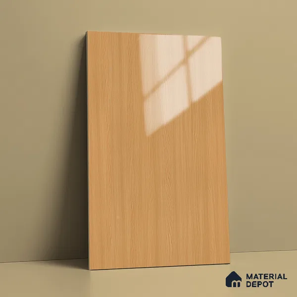 Wooden Look LM 21129 D Honey Wood Wooden High Gloss Finish 8 ft x 4 ft Decorative Laminate - 1 mm | Suitable for TV Unit, Wardrobe, Kitchen Cabinets