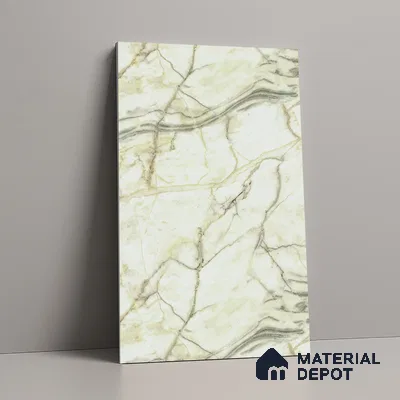 Marble Look LM 18769 Yellow Marble Texture 8 ft x 4 ft Texture Finish Decorative Laminate - 1 mm | Suitable for TV Unit, Wardrobe, Kitchen Cabinets