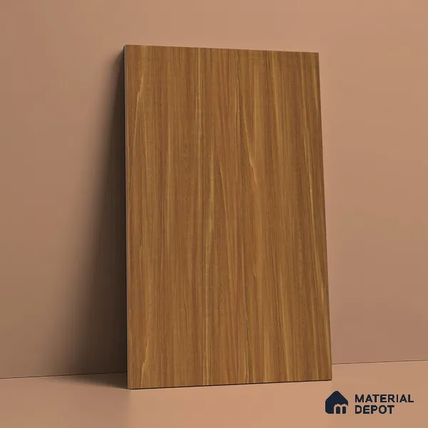 Wooden Fluted Look LM 18781 Rustic Honey 8 ft x 4 ft Texture Finish Decorative Laminate - 1 mm | Suitable for TV Unit, Wardrobe, Kitchen Cabinets