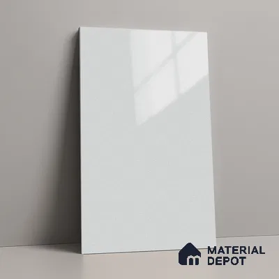 LM 21467 Pearl White 8 ft x 4 ft Glossy Finish Decorative Laminate - 1 mm | Suitable for Living Room, Kitchen, Office