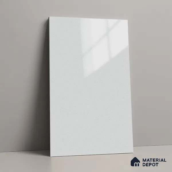 LM 21467 Pearl White 8 ft x 4 ft Glossy Finish Decorative Laminate - 1 mm | Suitable for Living Room, Kitchen, Office