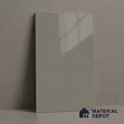 LM 21468 Sober Silver 8 ft x 4 ft Glossy Finish Decorative Laminate - 1 mm | Suitable for Living Room, Kitchen, Office