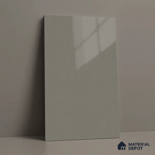 LM 21468 Sober Silver 8 ft x 4 ft Glossy Finish Decorative Laminate - 1 mm | Suitable for Living Room, Kitchen, Office
