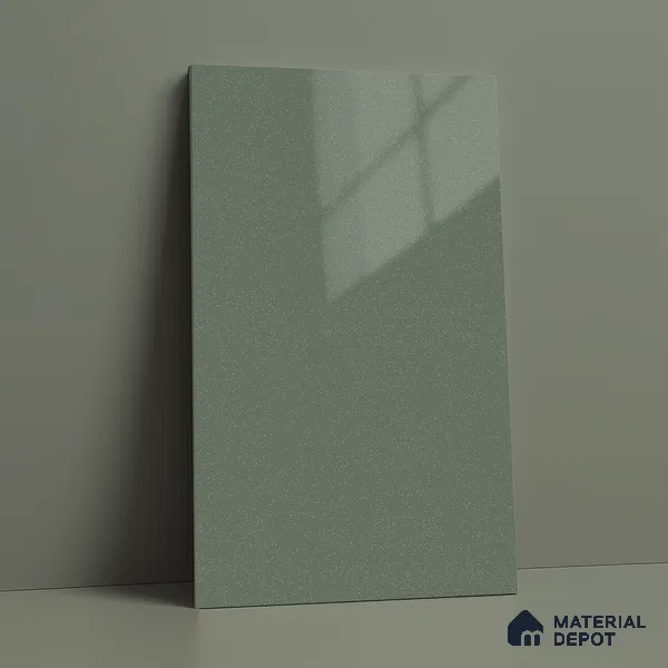 LM 21470 Moss Green 8 ft x 4 ft Glossy Finish Decorative Laminate - 1 mm | Suitable for Living Room, Kitchen, Office