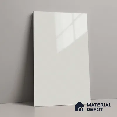 LM 21473 Snow White 8 ft x 4 ft Glossy Finish Decorative Laminate - 1 mm | Suitable for Living Room, Kitchen, Office