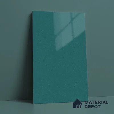 LM 21475 Paris Green 8 ft x 4 ft Glossy Finish Decorative Laminate - 1 mm | Suitable for Living Room, Kitchen, Office