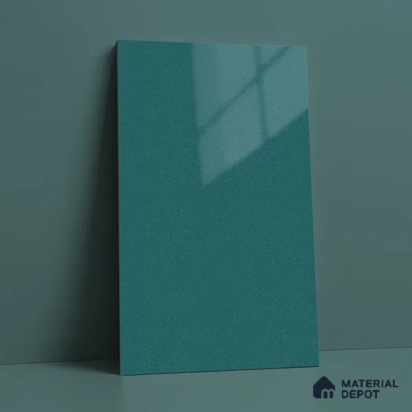 LM 21475 Paris Green 8 ft x 4 ft Glossy Finish Decorative Laminate - 1 mm | Suitable for Living Room, Kitchen, Office