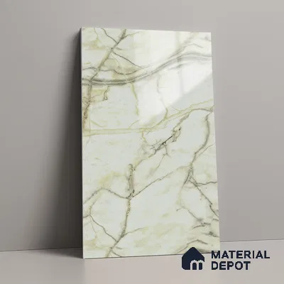 Marble Look LM 21553 Yellow Marble Texture 8ft x 4ft Texture Finish Decorative Laminate - 1 mm | Suitable for TV Unit, Wardrobe, Kitchen Cabinets