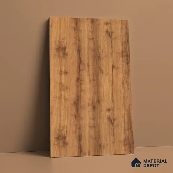Wooden Look LM 21599 Natural Teak 8ft x 4ft Matte Finish Decorative Laminate - 1 mm | Suitable for TV Unit, Wardrobe, Kitchen Cabinets