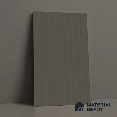Fluted Solid Color Look LM 21624 Mink Grey 8ft x 4ft Texture Finish Decorative Laminate - 1 mm | Suitable for TV Unit, Wardrobe, Kitchen Cabinets
