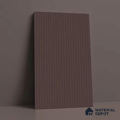 Fluted Solid Color Look LM 21625 Rose Gold 8ft x 4ft Texture Finish Decorative Laminate - 1 mm | Suitable for TV Unit, Wardrobe, Kitchen Cabinets