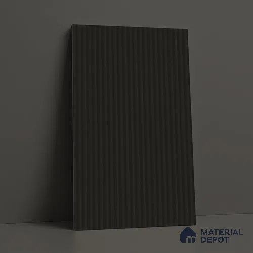 Fluted Solid Color Look LM 21629 Anchor Grey 8ft x 4ft Texture Finish Decorative Laminate - 1 mm | Suitable for TV Unit, Wardrobe, Kitchen Cabinets