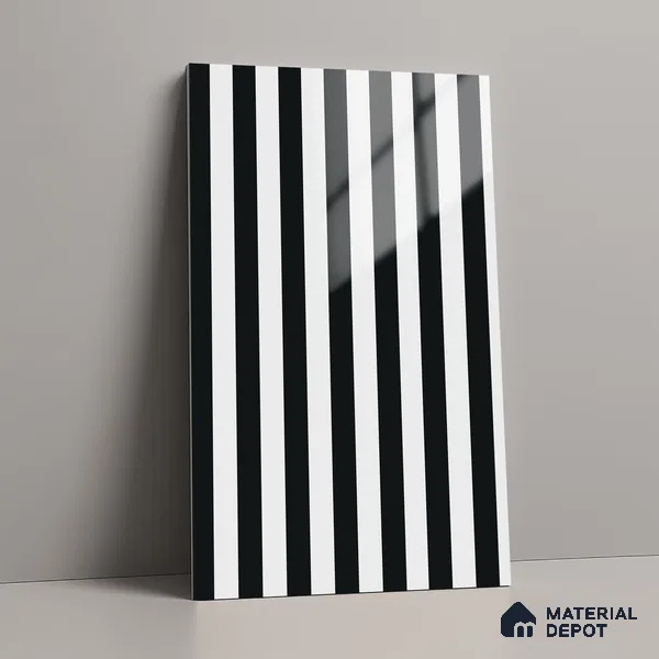 GA 4129 8 ft x 4 ft Stripe Matte Finish 6H Antiscratch Acrylic Laminate - 1.5 mm | Suitable for Living Room, Kitchen, Office