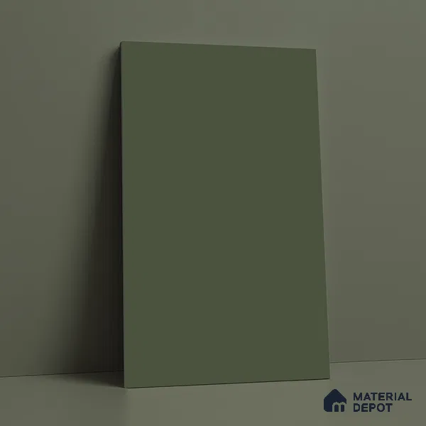 Deep Olive Green Solid Colors Look LM 21820 8 ft x 4 ft Matte Finish 6H Anti Scratch Acrylic Laminate - 1.5 mm | Suitable for Living Room, Kitchen, Office