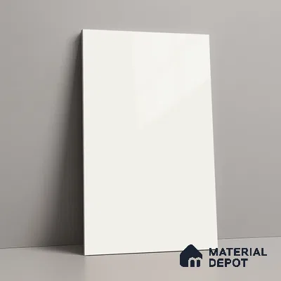 High Gloss Pure White Solid Colors Look LM 23248 High Gloss Pure White 8 ft x 4 ft High Gloss Finish 6H Anti Scratch Acrylic Laminate - 1.5 mm | Suitable for Living Room, Kitchen, Office